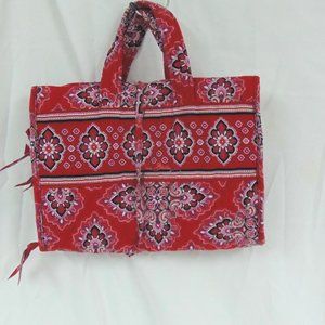 Vera Bradley  " Red Bandana"  Cosmetic  Organizer